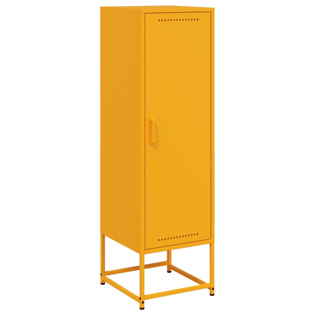 Buffet jaune moutarde 36x39x123 cm acier