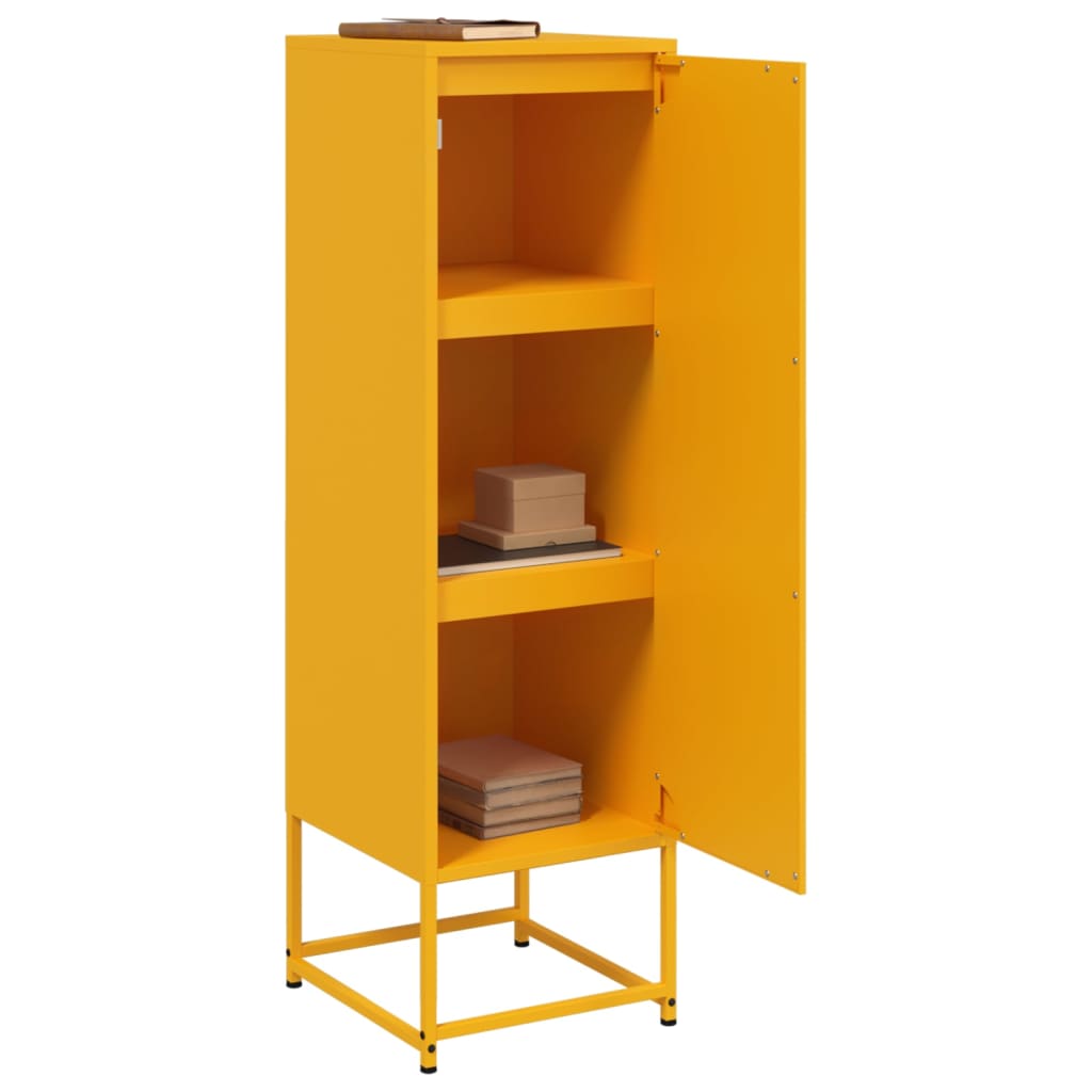 Buffet jaune moutarde 36x39x123 cm acier