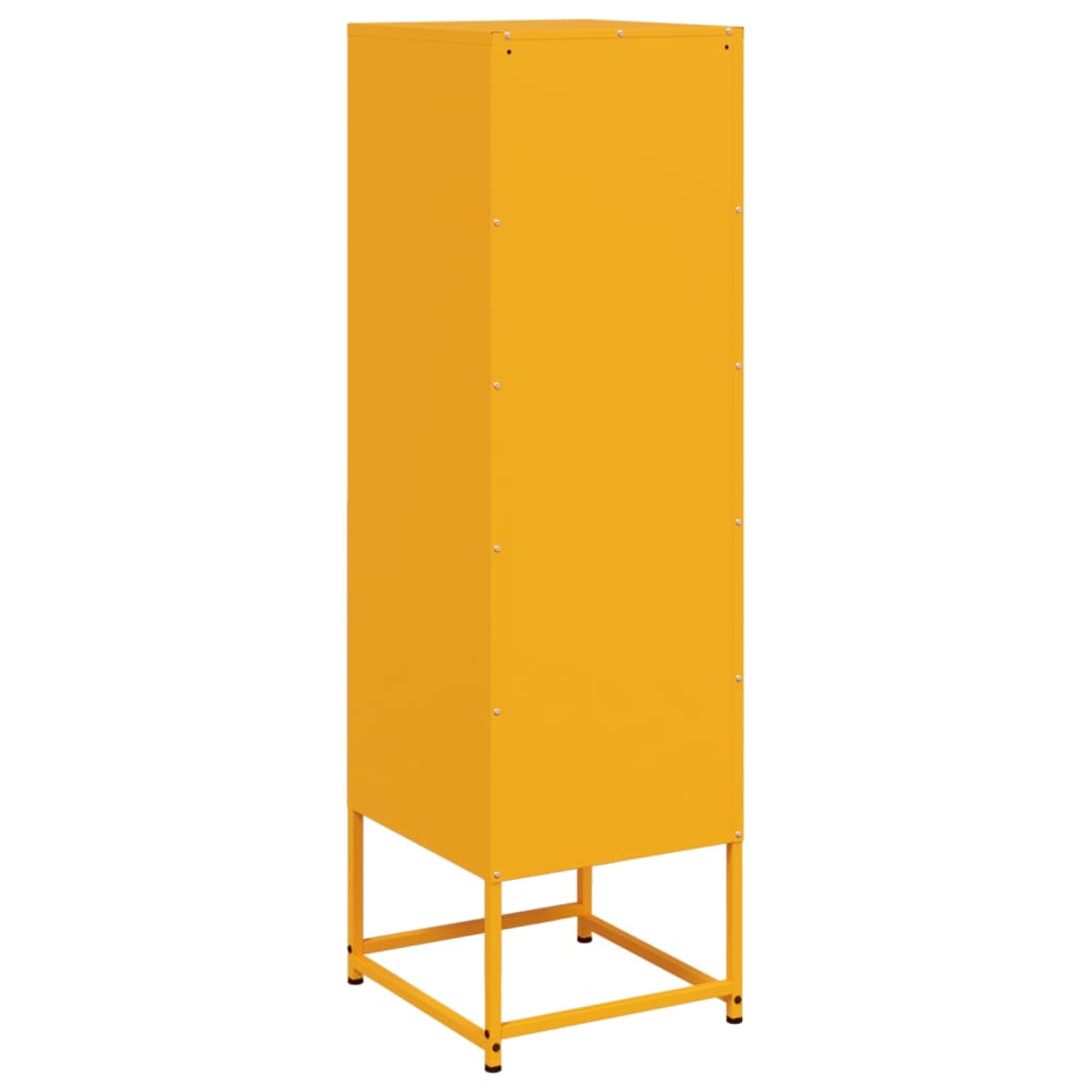 Buffet jaune moutarde 36x39x123 cm acier