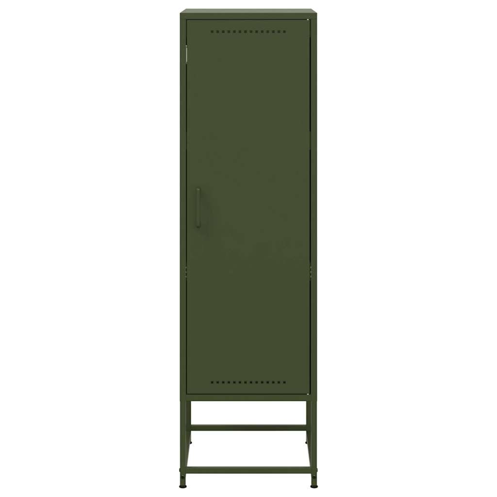 Olive green sideboard 36x39x123 cm steel