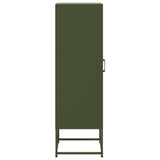 Olive green sideboard 36x39x123 cm steel