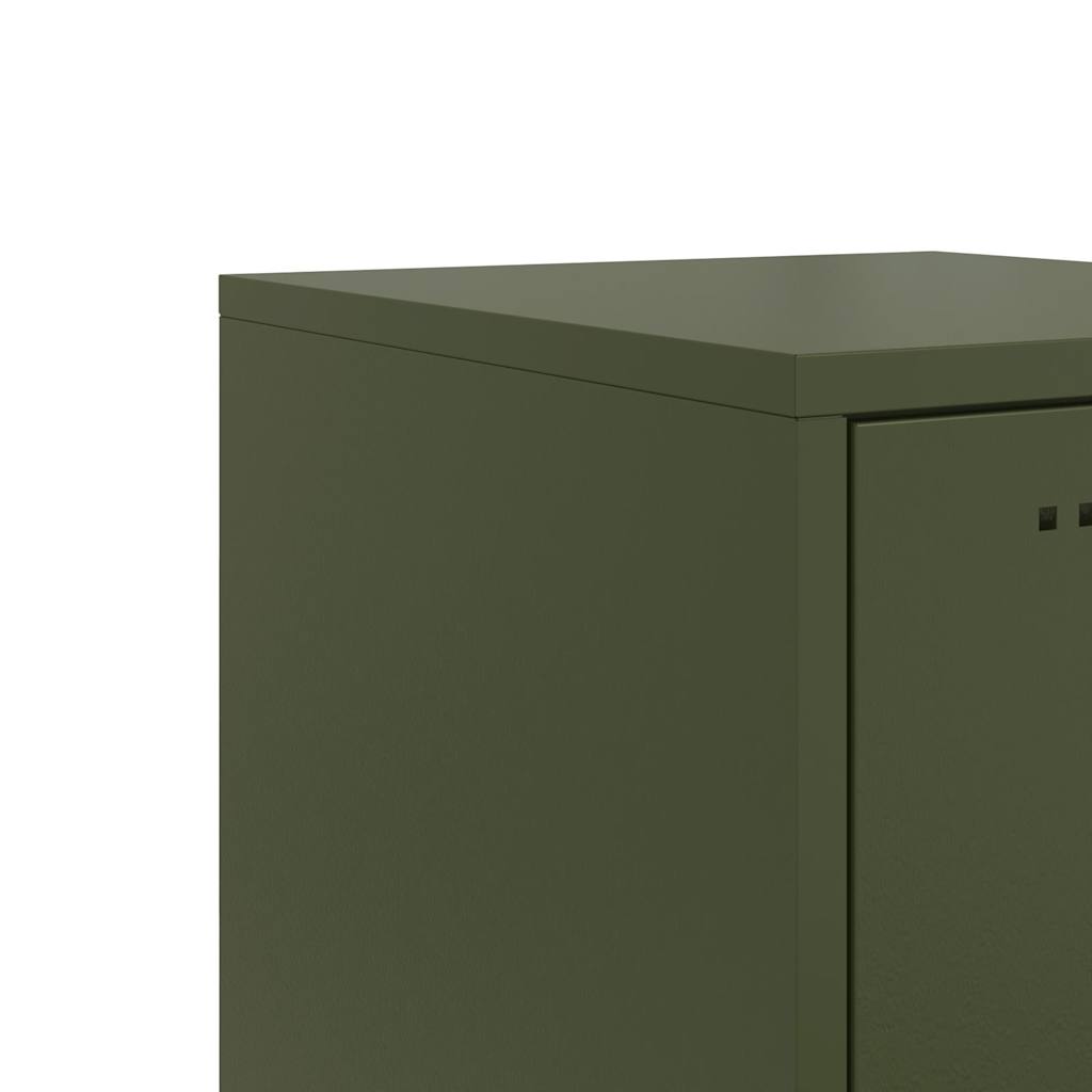 Olive green sideboard 36x39x123 cm steel