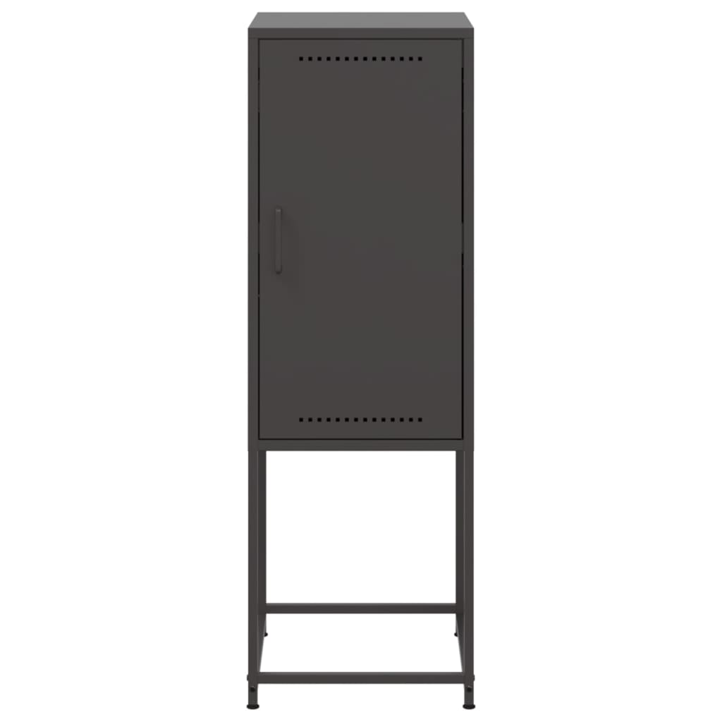 Buffet haut noir 36x39x107 cm acier