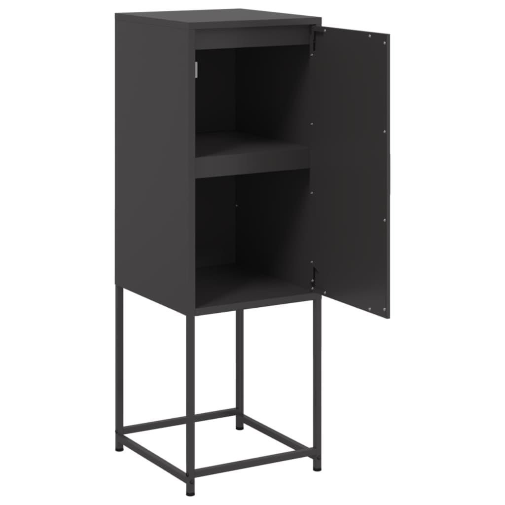 Buffet haut noir 36x39x107 cm acier