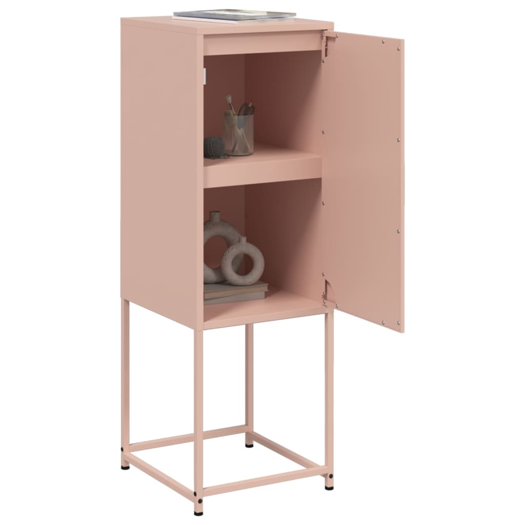 Buffet haut rose 36x39x107 cm acier