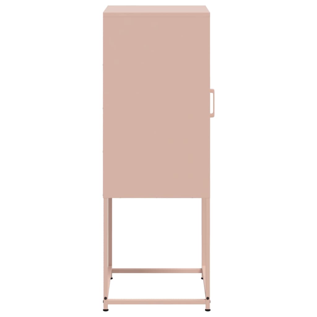 Buffet haut rose 36x39x107 cm acier