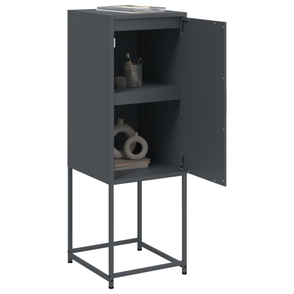 Buffet haut anthracite 36x39x107 cm acier