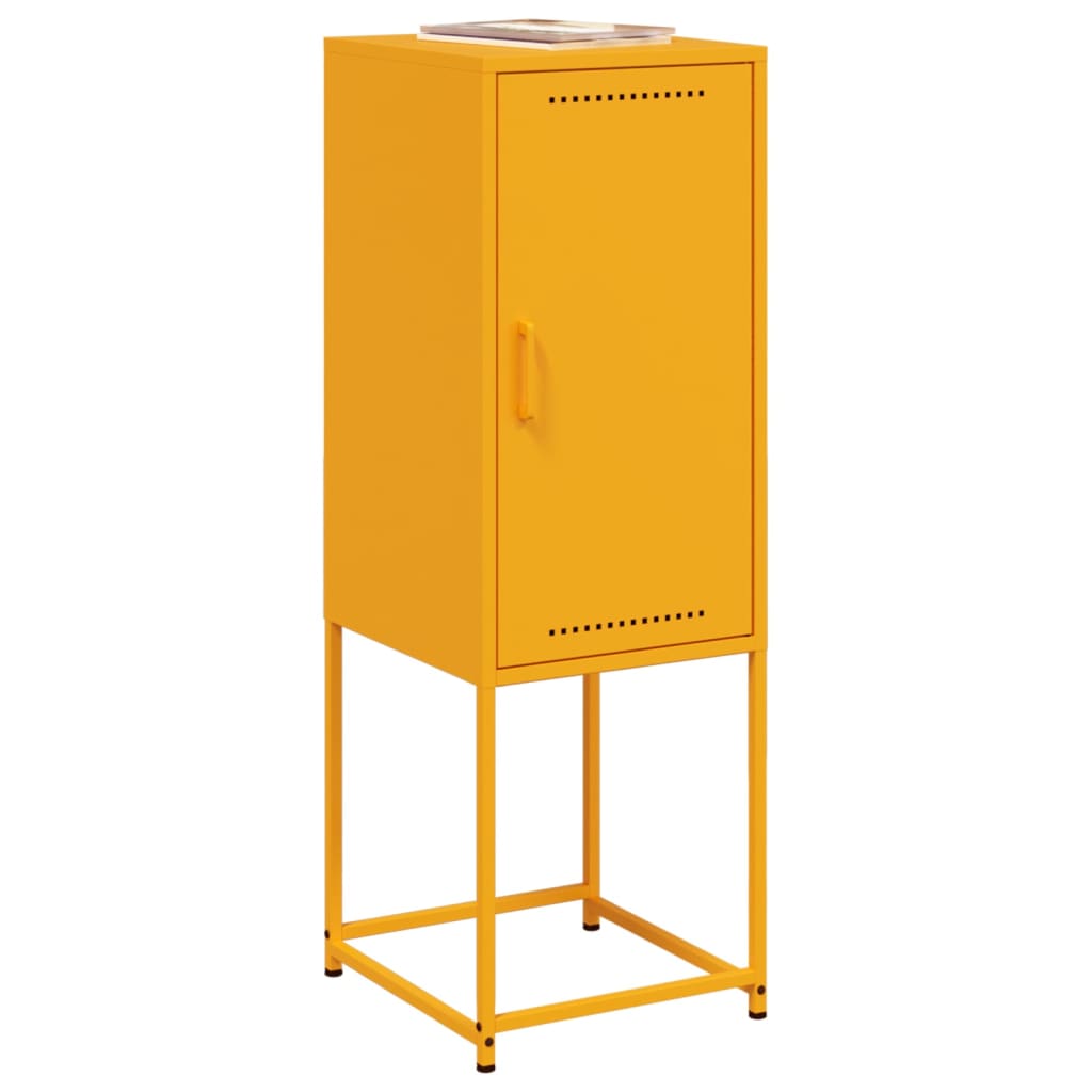 Buffet jaune moutarde 36x39x107 cm acier