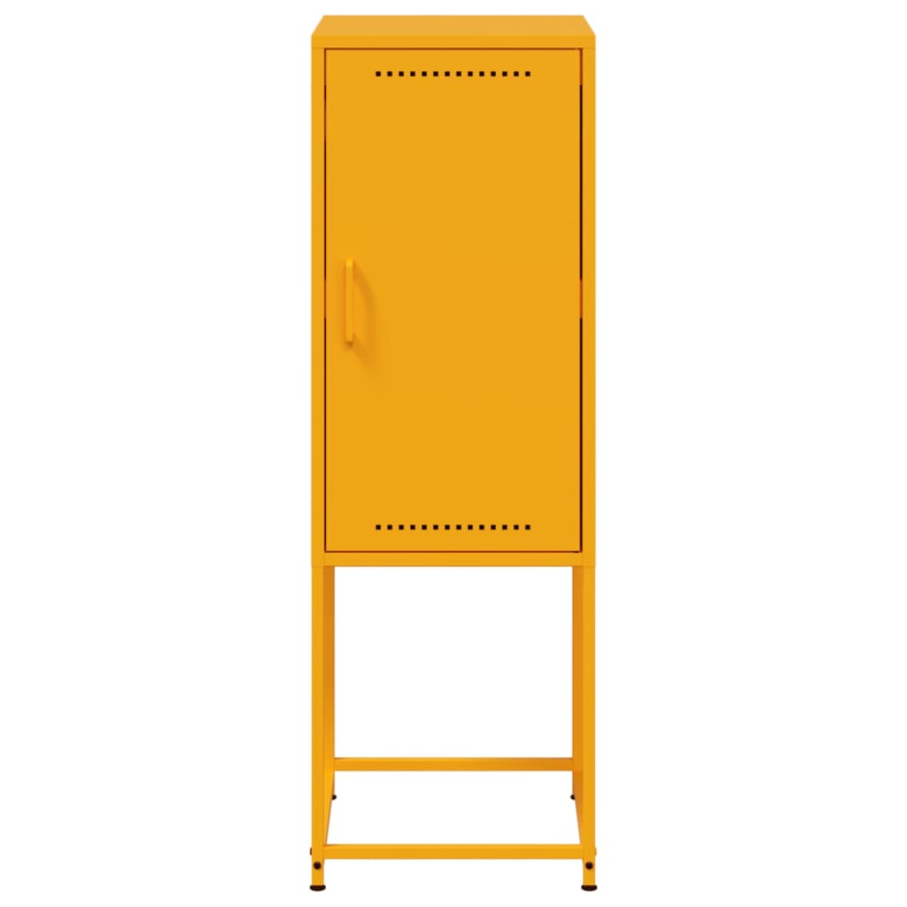 Buffet jaune moutarde 36x39x107 cm acier