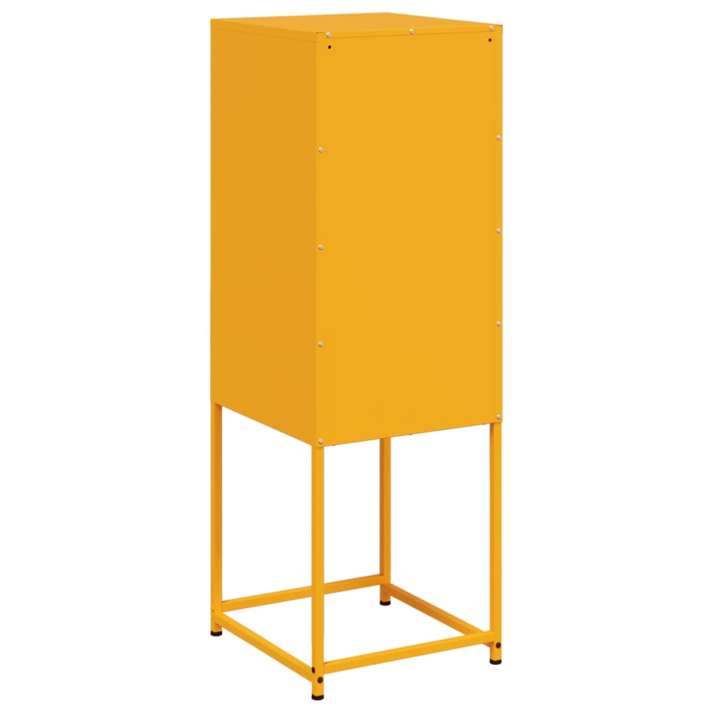 Buffet jaune moutarde 36x39x107 cm acier