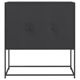 Black high sideboard 100.5x39x107 cm steel