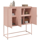 Buffet haut rose 100,5x39x107 cm acier