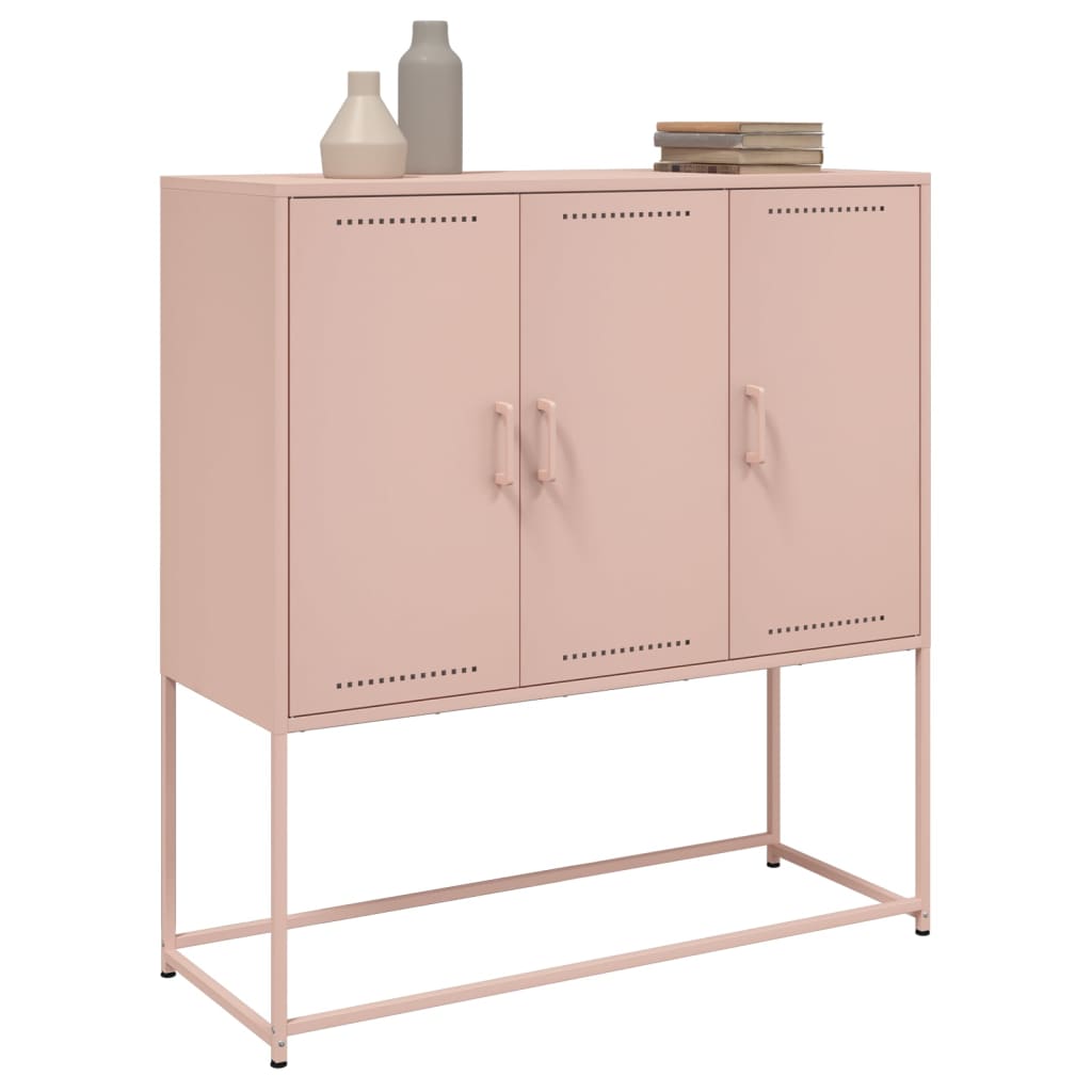 Buffet haut rose 100,5x39x107 cm acier