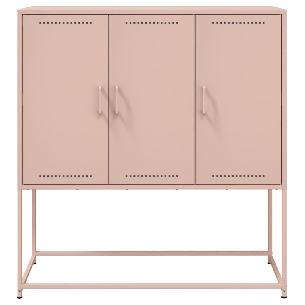 Buffet haut rose 100,5x39x107 cm acier