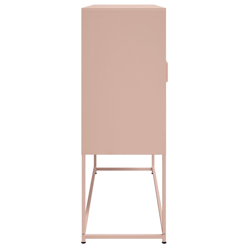 Buffet haut rose 100,5x39x107 cm acier