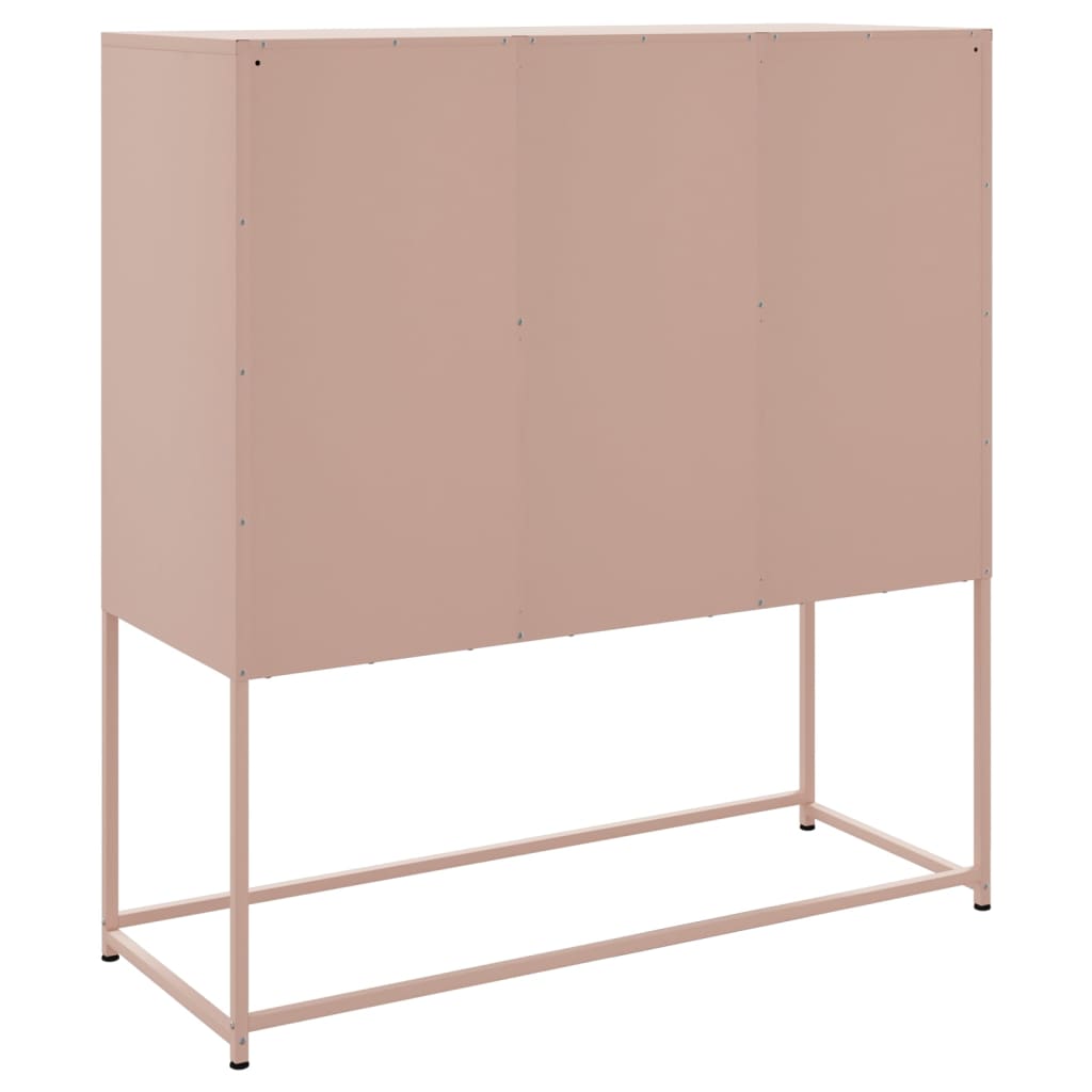 Buffet haut rose 100,5x39x107 cm acier