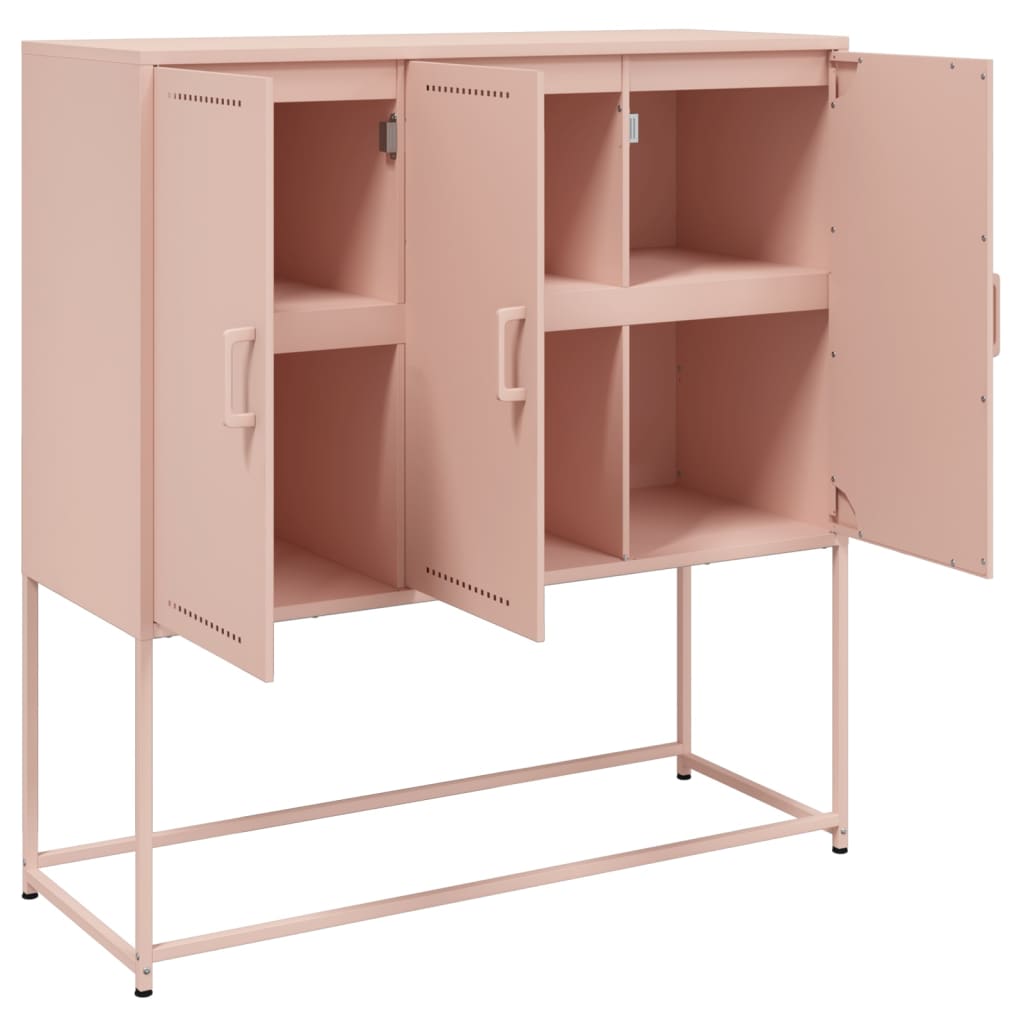 Buffet haut rose 100,5x39x107 cm acier