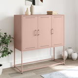 Buffet haut rose 100,5x39x107 cm acier