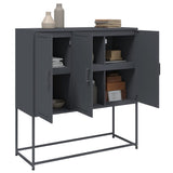 Buffet haut anthracite 100,5x39x107 cm acier