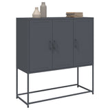 Buffet haut anthracite 100,5x39x107 cm acier