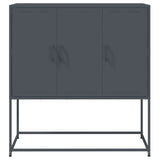 Buffet haut anthracite 100,5x39x107 cm acier