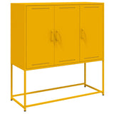 Buffet haut jaune moutarde 100,5x39x107 cm acier