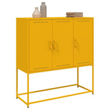 Buffet haut jaune moutarde 100,5x39x107 cm acier