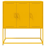 Buffet haut jaune moutarde 100,5x39x107 cm acier