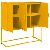 Buffet haut jaune moutarde 100,5x39x107 cm acier