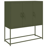 Buffet haut vert olive 100,5x39x107 cm acier