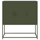 Buffet haut vert olive 100,5x39x107 cm acier