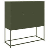 Buffet haut vert olive 100,5x39x107 cm acier