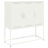 White high sideboard 100.5x39x107 cm steel