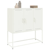 White high sideboard 100.5x39x107 cm steel