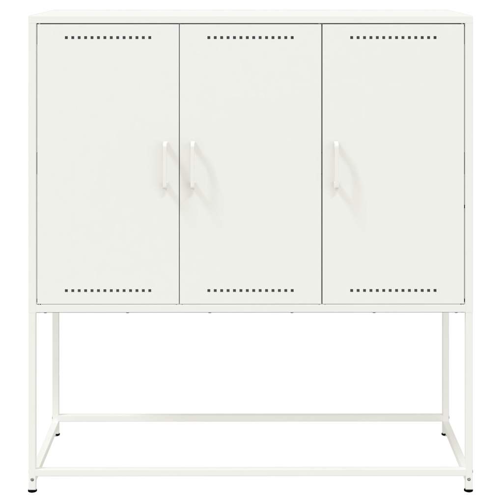 White high sideboard 100.5x39x107 cm steel