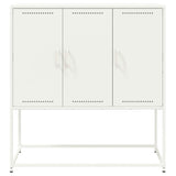 White high sideboard 100.5x39x107 cm steel