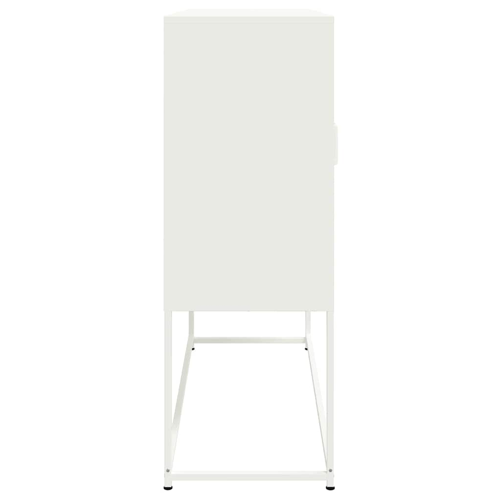 White high sideboard 100.5x39x107 cm steel