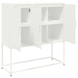 White high sideboard 100.5x39x107 cm steel