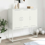 White high sideboard 100.5x39x107 cm steel