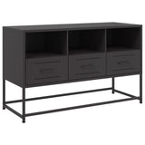 Black TV cabinet 100.5x39x60.5 cm steel