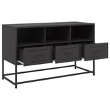 Black TV cabinet 100.5x39x60.5 cm steel