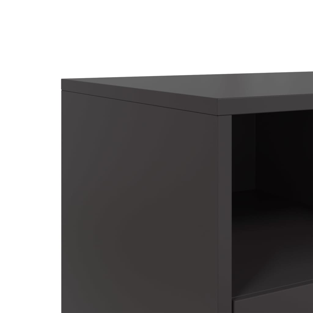 Black TV cabinet 100.5x39x60.5 cm steel