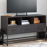 Black TV cabinet 100.5x39x60.5 cm steel