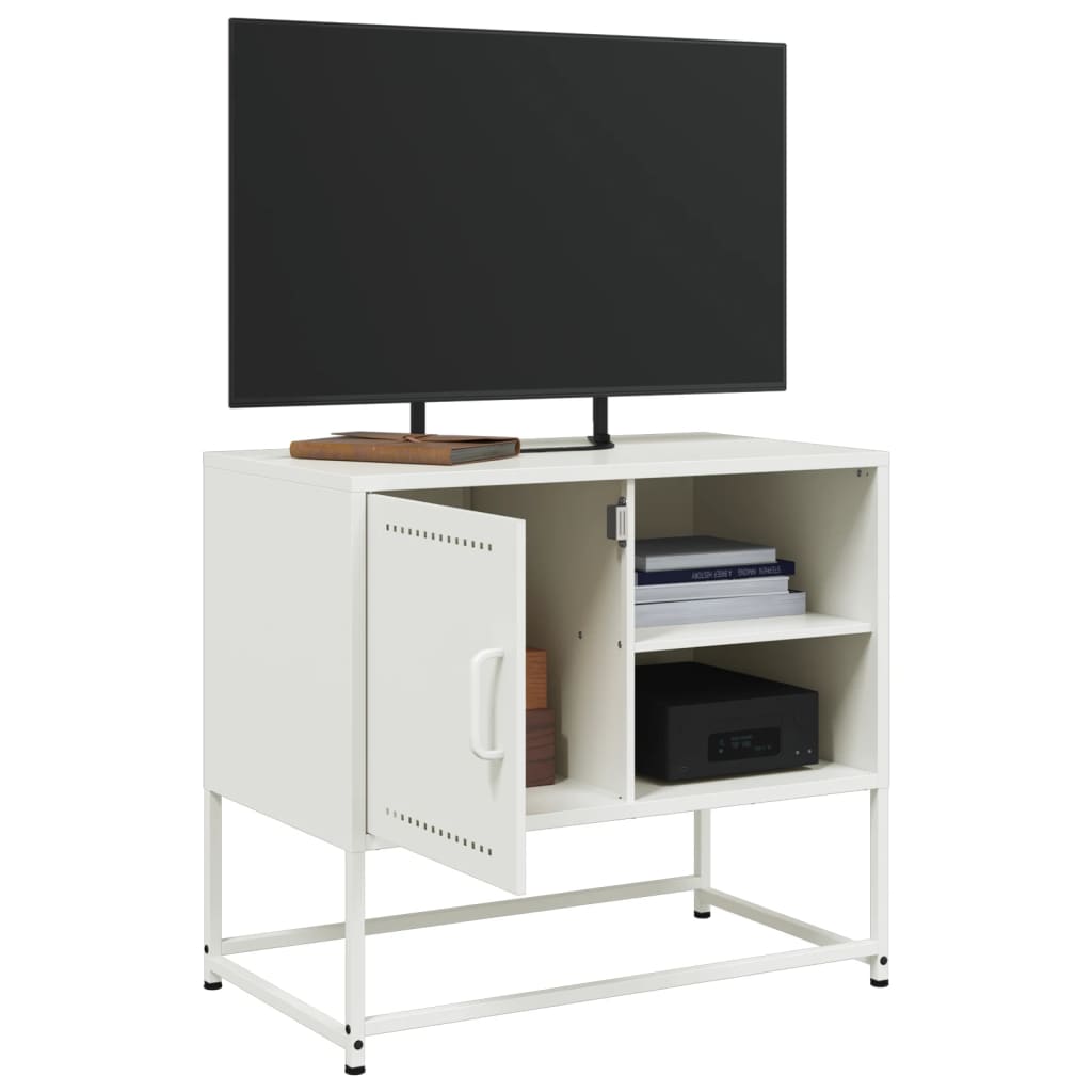 Meuble TV vert olive 100,5x39x60,5 cm acier