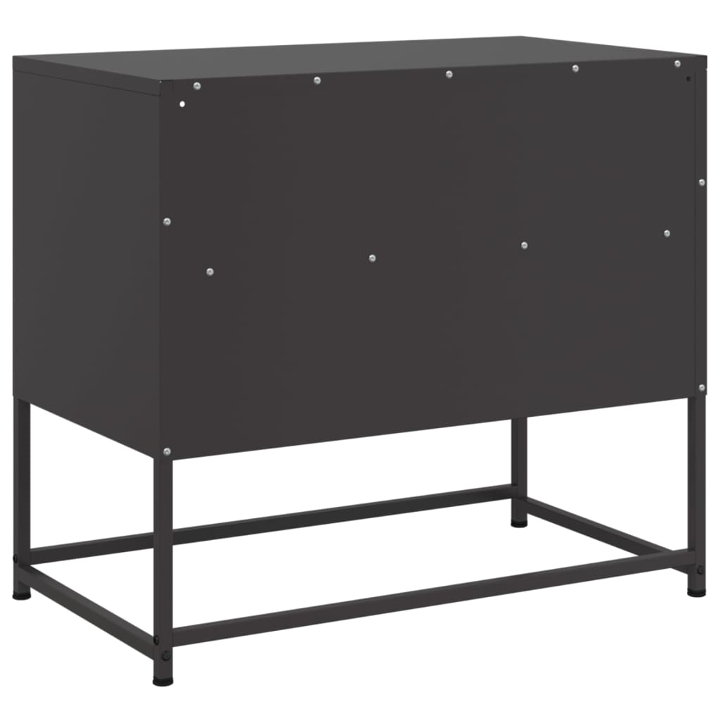 Meuble TV noir 68x39x60,5 cm acier