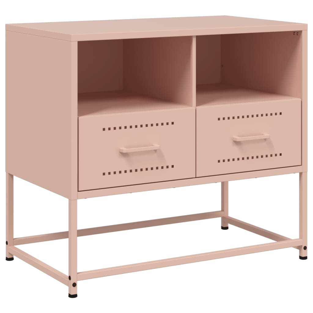 Meuble TV rose 68x39x60,5 cm acier