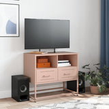 Meuble TV rose 68x39x60,5 cm acier