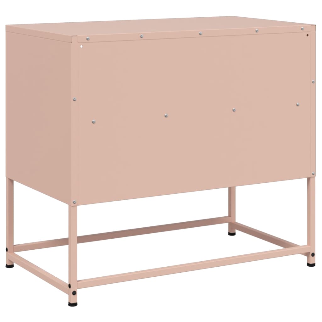 Meuble TV rose 68x39x60,5 cm acier