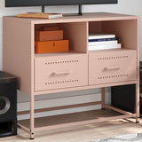 Meuble TV rose 68x39x60,5 cm acier