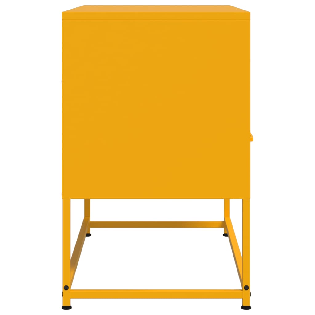 Meuble TV jaune moutarde 68x39x60,5 cm acier